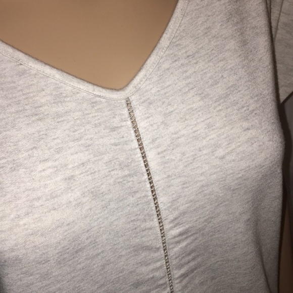 Victorias Secret Marled Gray V Neck Top - Picture 2 of 6